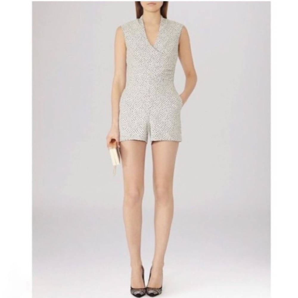 REISS Jeanette jacquard romper - Picture 4 of 8